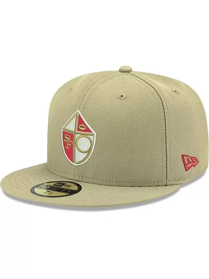 Мужская золотистая приталенная кепка San Francisco 49ers Omaha Throwback 59FIFTY New Era