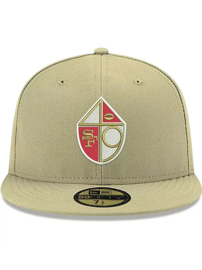 Мужская золотая бейсболка San Francisco 49ers Omaha Throwback 59FIFTY Fitted New Era — изображение 2 из 4
