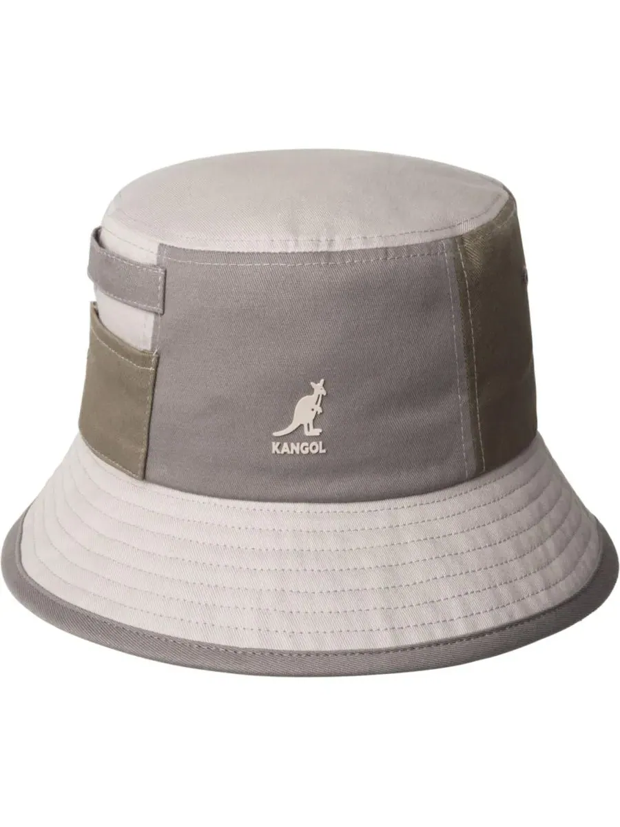 Мужская панама-ведро в стиле карго разных цветов Kangol — изображение 1 из 3, светлый серый мульти