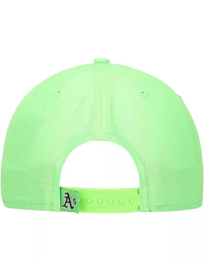 Мужская зеленая неоновая кепка для гольфиста Oakland Athletics Snapback New Era — изображение 3 из 4, зеленый