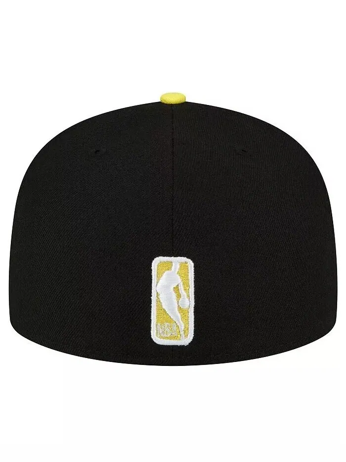 Мужская черно-желтая приталенная шляпа Utah Jazz 2-Tone 59FIFTY New Era — изображение 3 из 4, черный желтый