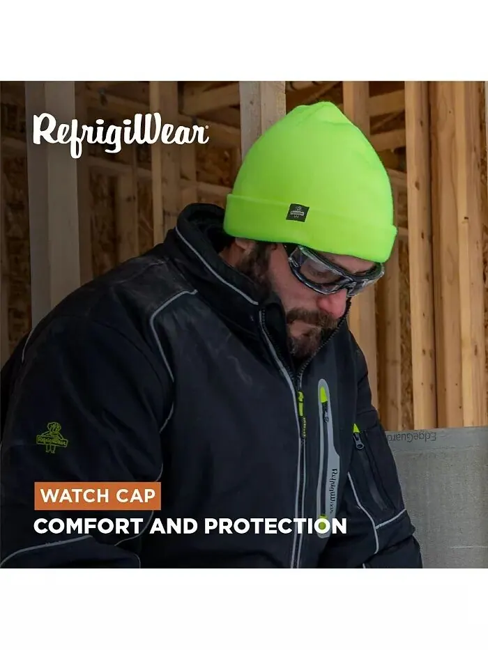 Мужская акриловая вязаная зимняя шапка Refrigiwear — изображение 2 из 3, оранжевый