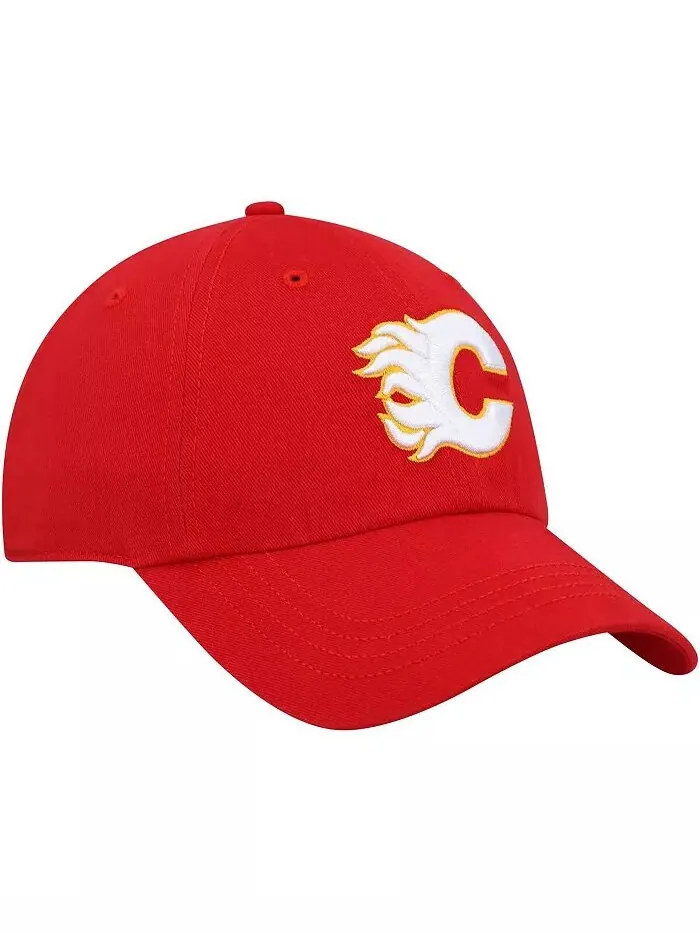 Женская красная шапка Calgary Flames Team Miata Clean Up Adjustable '47 Brand — изображение 4 из 4