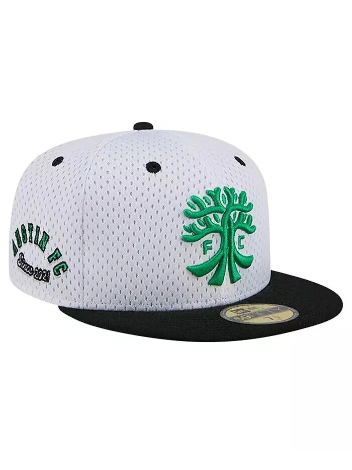 Мужская серая кепка Austin FC Throwback Mesh 59FIFTY New Era — изображение 1 из 4, белый