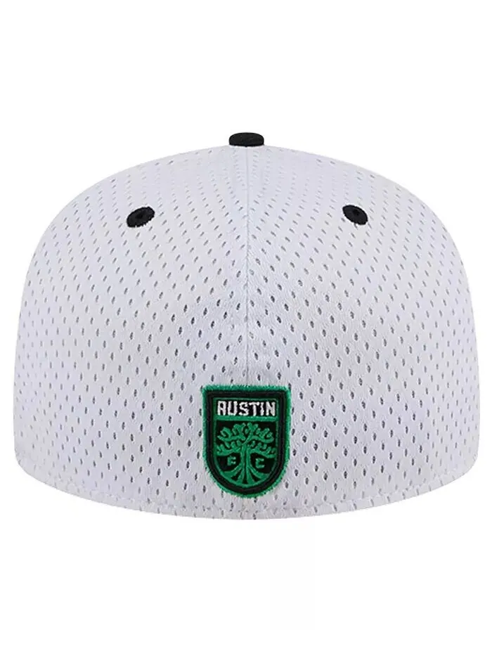 Мужская серая кепка Austin FC Throwback Mesh 59FIFTY New Era — изображение 2 из 4, белый
