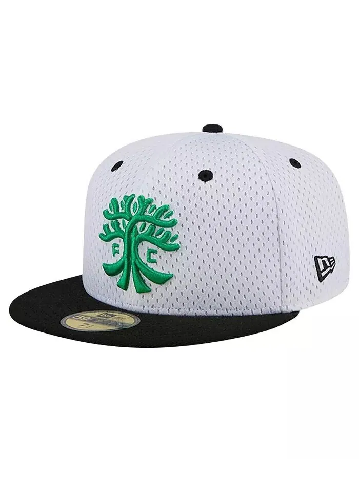 Мужская серая кепка Austin FC Throwback Mesh 59FIFTY New Era — изображение 3 из 4, белый