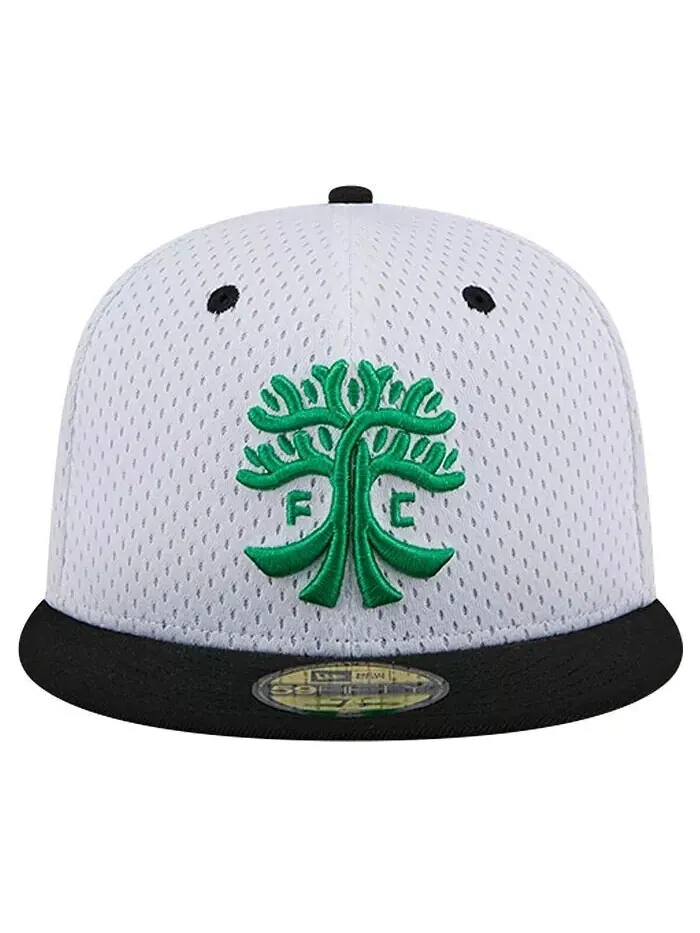 Мужская серая кепка Austin FC Throwback Mesh 59FIFTY New Era — изображение 4 из 4, белый