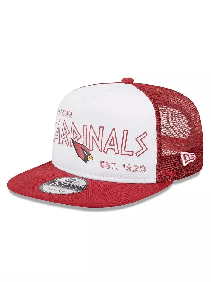 Мужская белая кепка Cardinal Arizona Cardinals Banger 9FIFTY Trucker Snapback New Era — изображение 1 из 4, белый