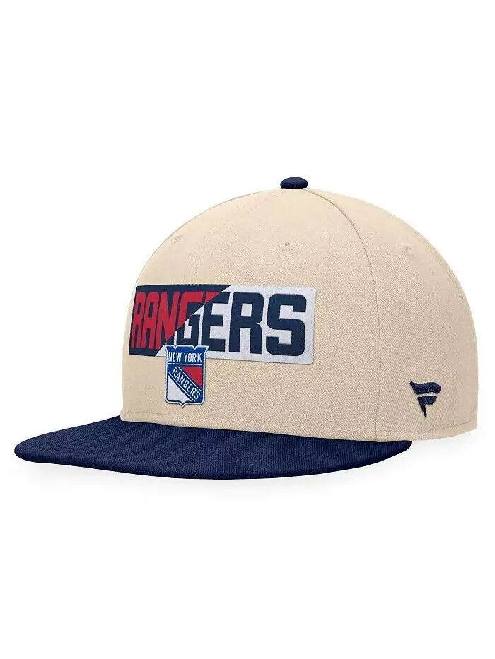Мужская кремовая/темно-синяя кепка New York Rangers Goalaso Snapback Fanatics — изображение 1 из 4, кремовый темно-синий