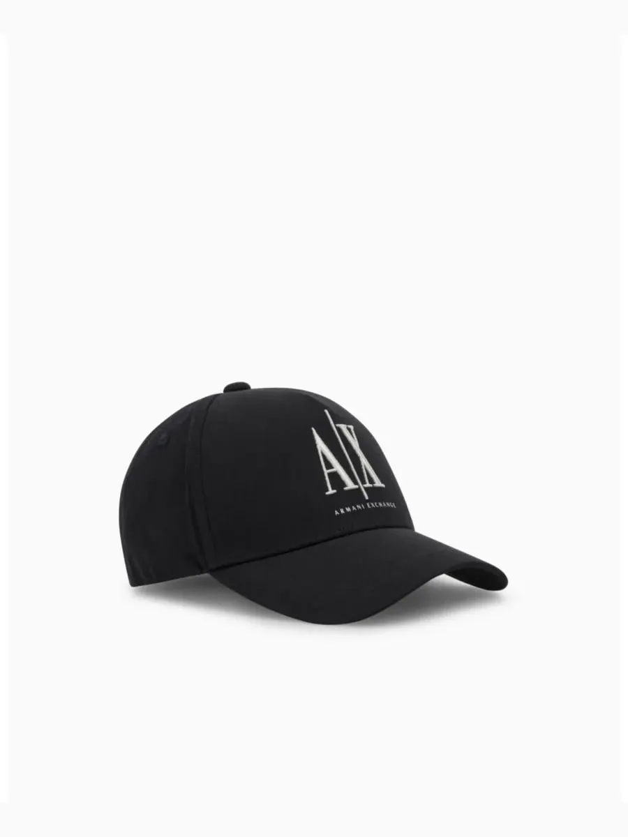Мужская кепка с логотипом Icon A|X Armani Exchange — изображение 1 из 3, черный