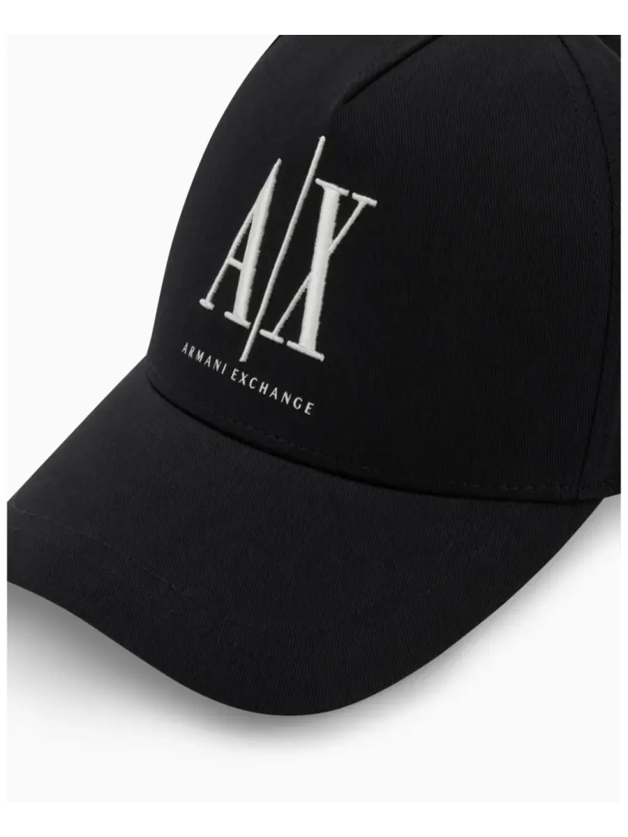 Мужская кепка с логотипом Icon A|X Armani Exchange — изображение 2 из 3, черный