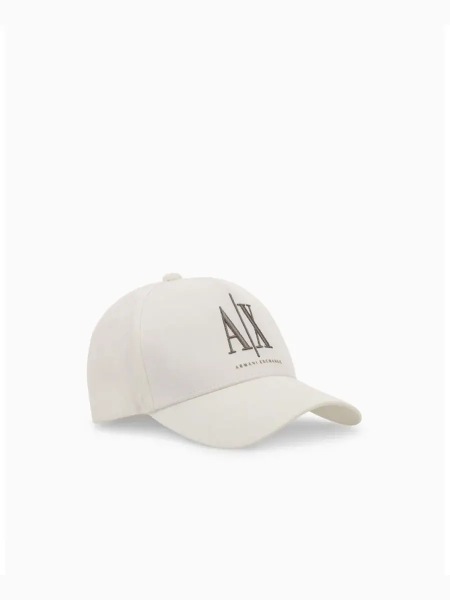 Мужская кепка с логотипом Icon A|X Armani Exchange — изображение 1 из 3, белый