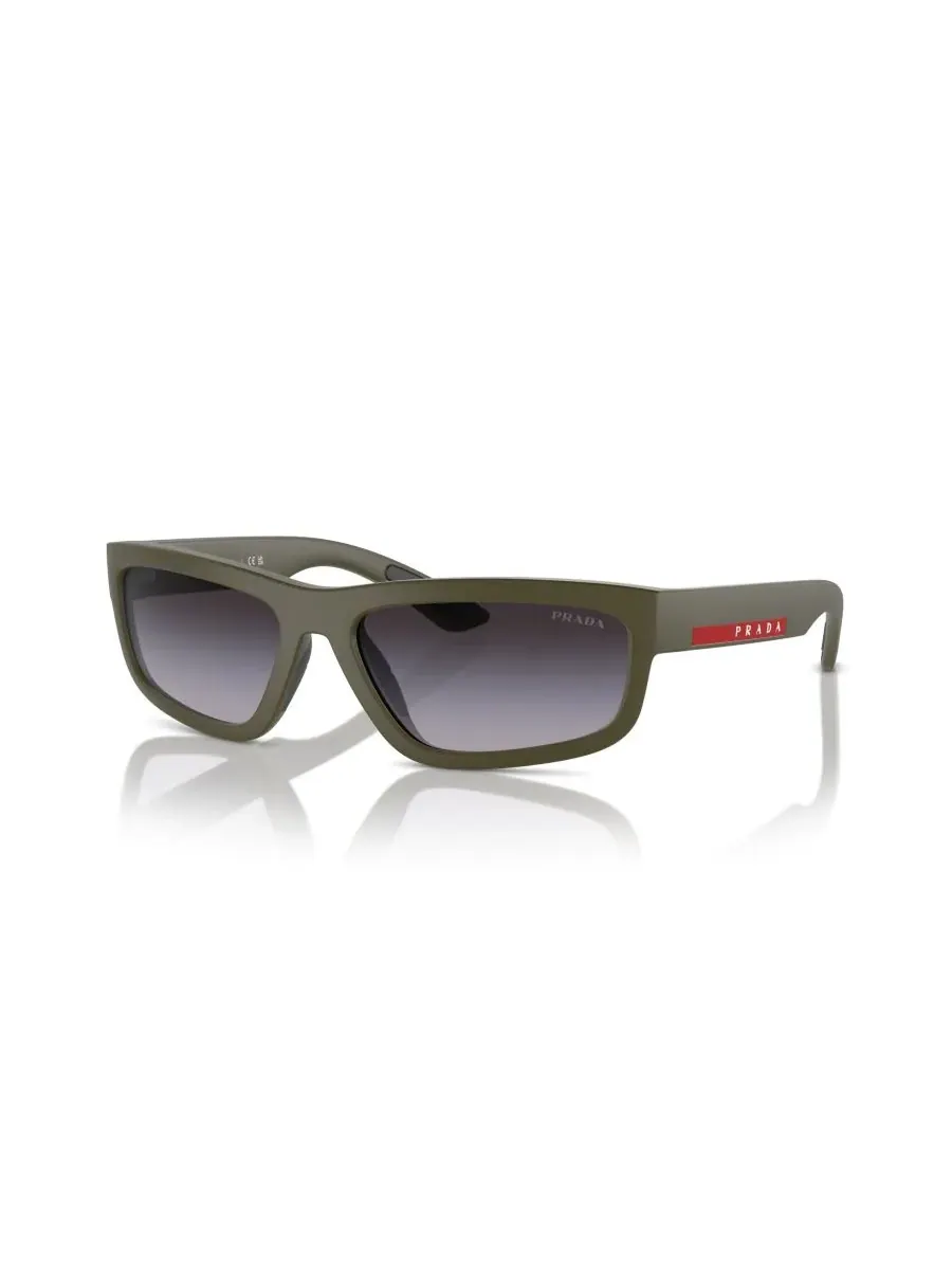 Мужские прямоугольные солнцезащитные очки, PS 05ZS PRADA LINEA ROSSA — зеленый