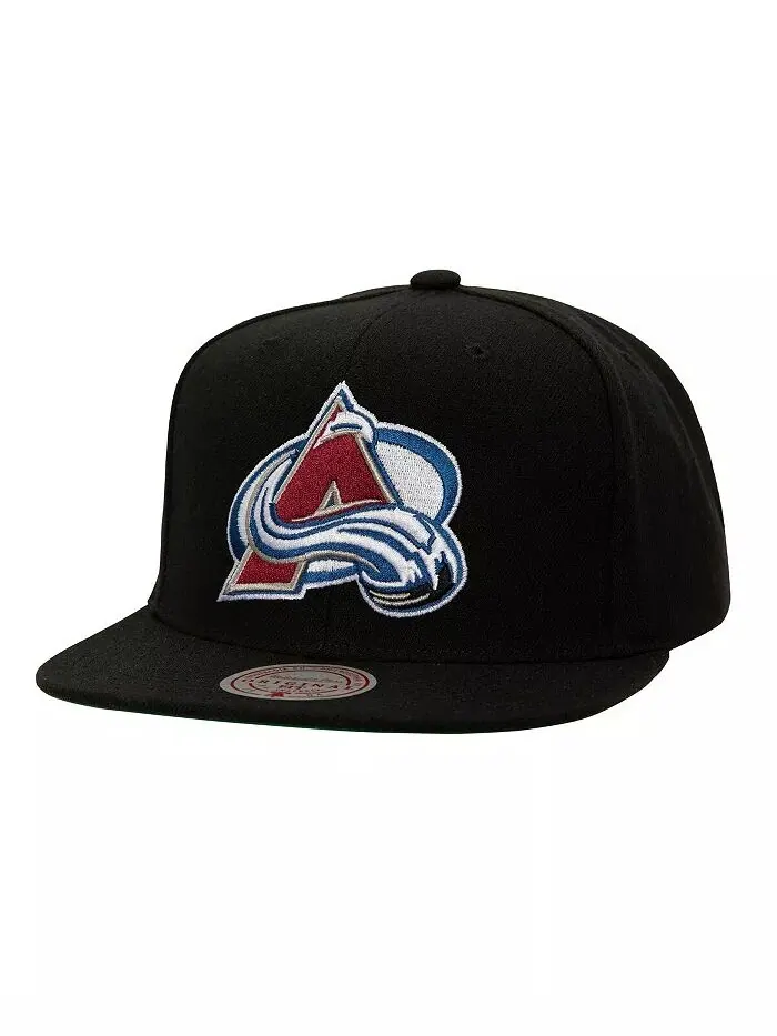 Мужская черная кепка Snapback Colorado Avalanche Core Top Spot Spot Mitchell & Ness — изображение 1 из 3, черный