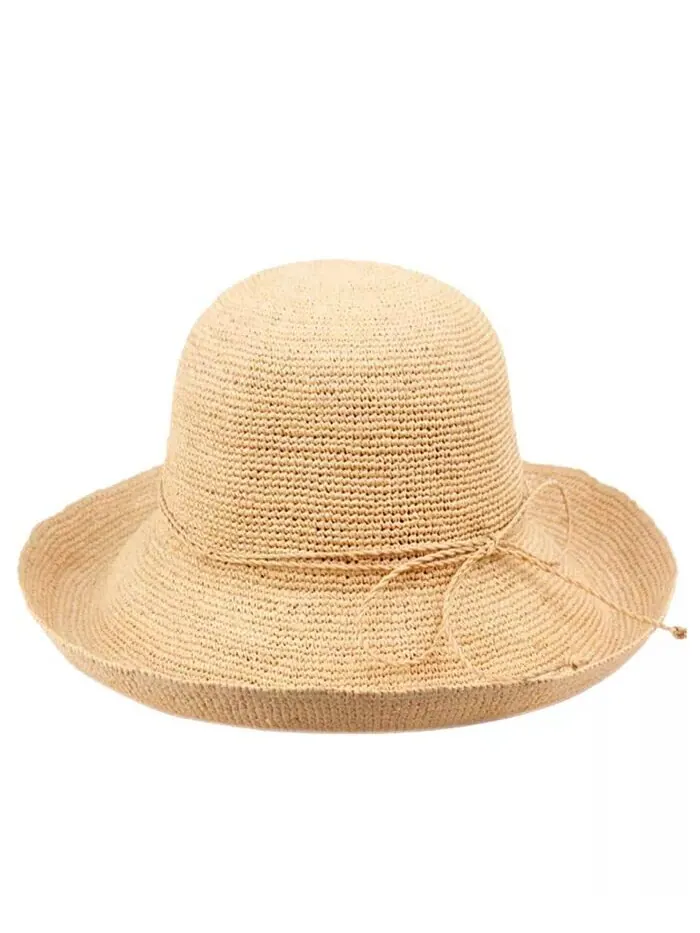 Анджела и Уильям Рафия Шляпа-клош с закатанными полями Epoch Hats Company