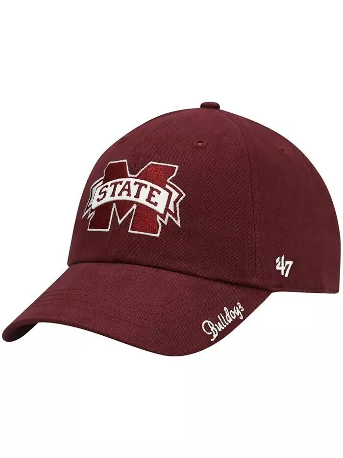Женская кепка Maroon Mississippi State Bulldogs Miata Clean Up с логотипом и регулируемой головкой
