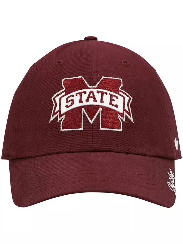 Женская кепка Maroon Mississippi State Bulldogs Miata Clean Up с логотипом и регулируемой головкой — изображение 2 из 4