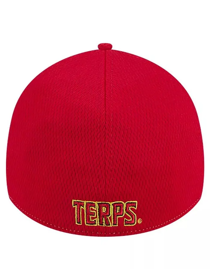 Мужская кепка Maryland Terrapins двухцветная 39THIRTY Flex серо-красного цвета New Era — изображение 3 из 4