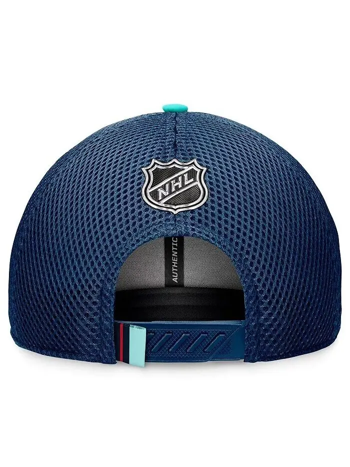 Мужская регулируемая кепка Deep Sea Seattle Kraken 2024 NHL Draft on Stage Trucker Fanatics — изображение 3 из 4