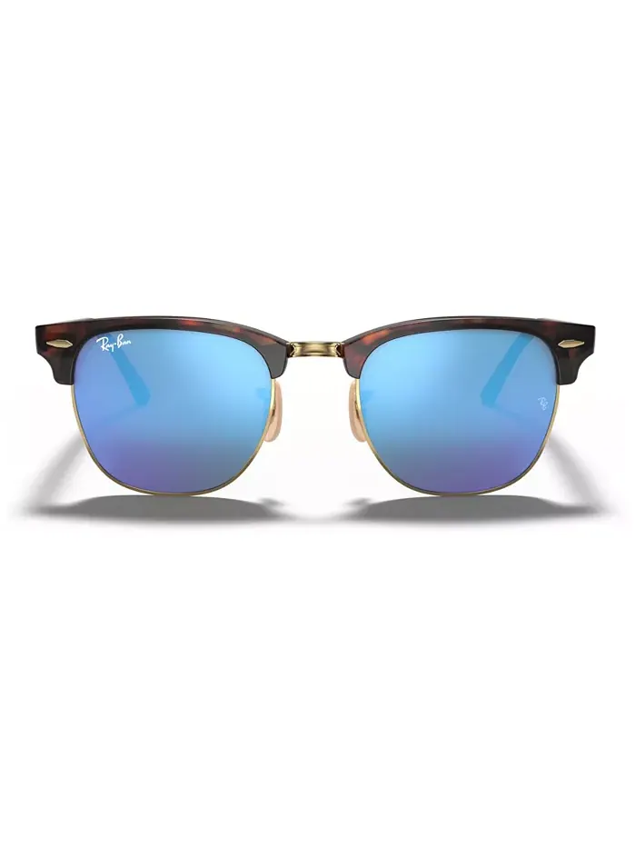 Унисекс солнцезащитные очки, RB3016 CLUBMASTER MINERAL FLASH LENSES Ray-Ban — изображение 6 из 7, синий