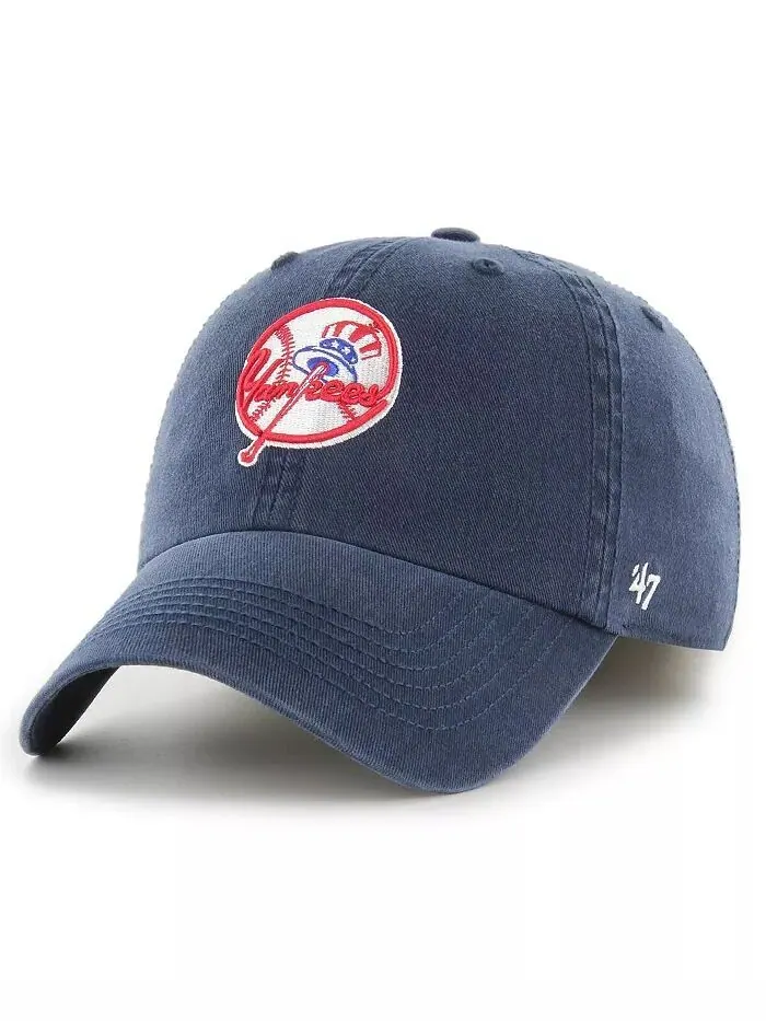 Мужская темно-синяя приталенная шляпа с логотипом New York Yankees Franchise '47 Brand — изображение 1 из 2, темно-синий