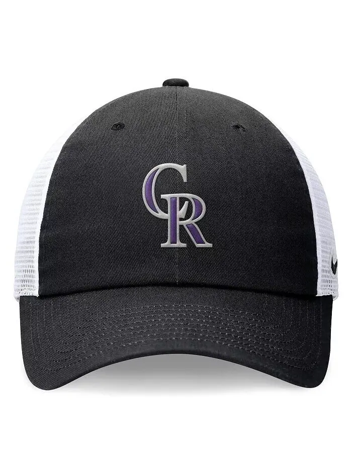 Мужская черная регулируемая кепка Colorado Rockies Club Trucker Nike — изображение 2 из 4, черный