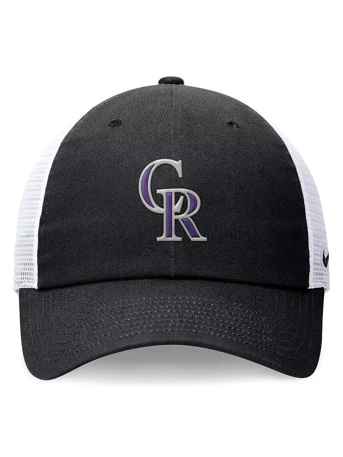 Мужская черная регулируемая кепка дальнобойщика Colorado Rockies Club Nike — изображение 2 из 4