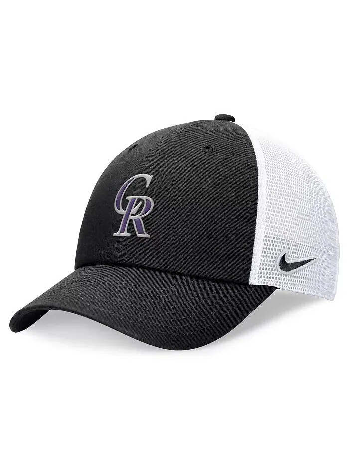Мужская черная регулируемая кепка дальнобойщика Colorado Rockies Club Nike — изображение 4 из 4