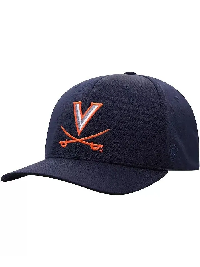 Мужская темно-синяя шляпа с гибким логотипом Virginia Cavaliers Reflex Top Of The World — изображение 1 из 4, темно-синий