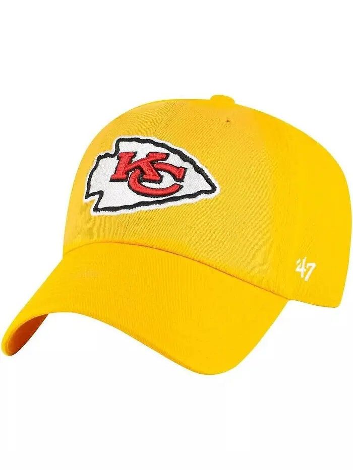 Мужская регулируемая кепка Kansas City Chiefs золотого цвета для вторичной уборки '47 Brand — изображение 1 из 2