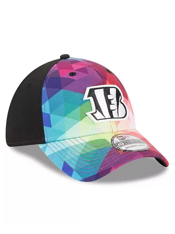 Мужская розовая кепка Cincinnati Bengals 2023 NFL Crucial Catch 39THIRTY Flex New Era — изображение 3 из 4