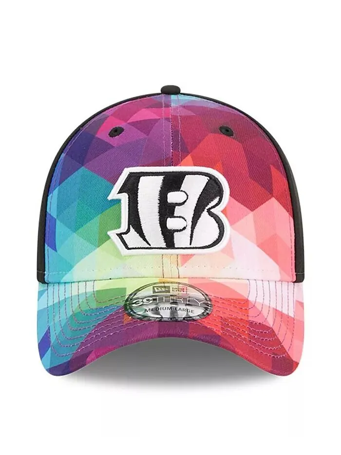 Мужская розовая кепка Cincinnati Bengals 2023 NFL Crucial Catch 39THIRTY Flex Hat New Era — изображение 2 из 4, розовый