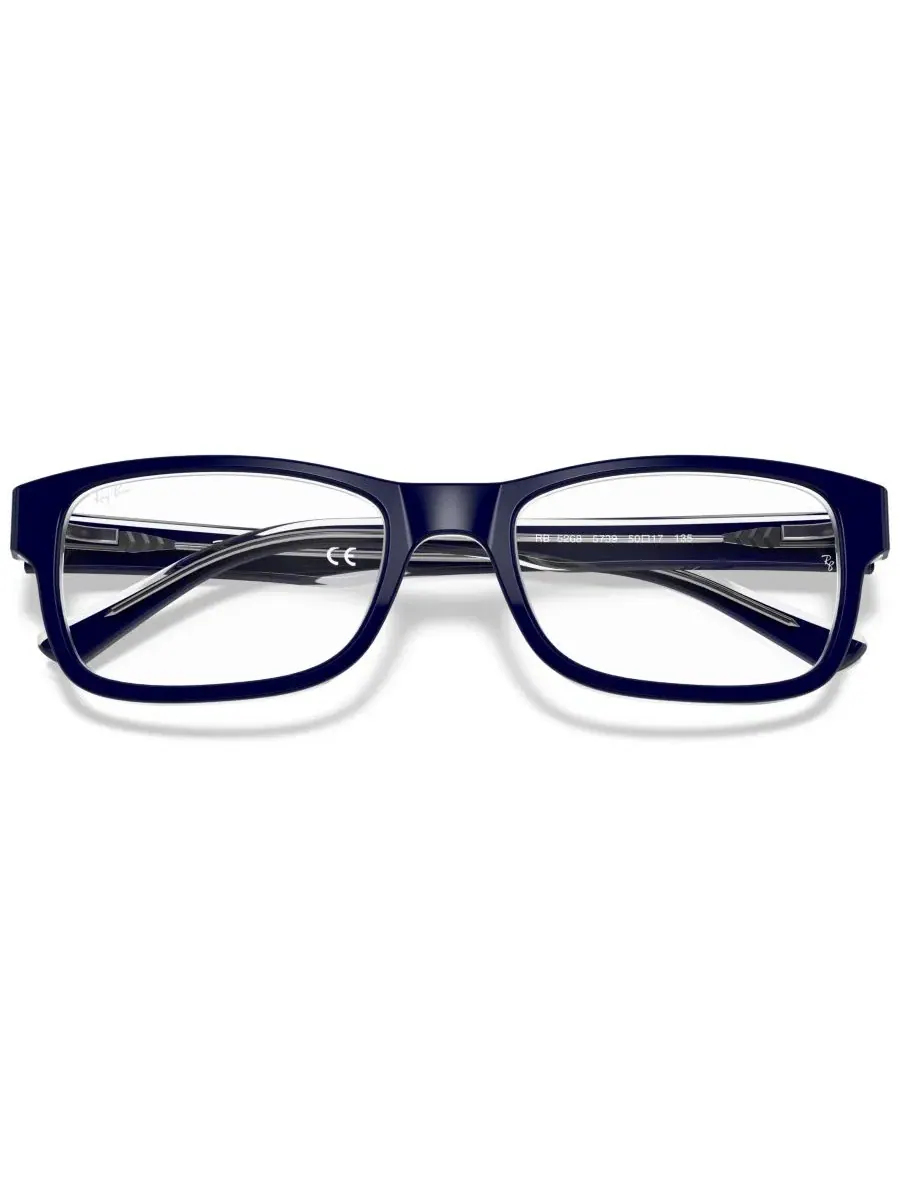 Очки унисекс прямоугольной формы RX5268 Ray-Ban — изображение 8 из 16, синий черный