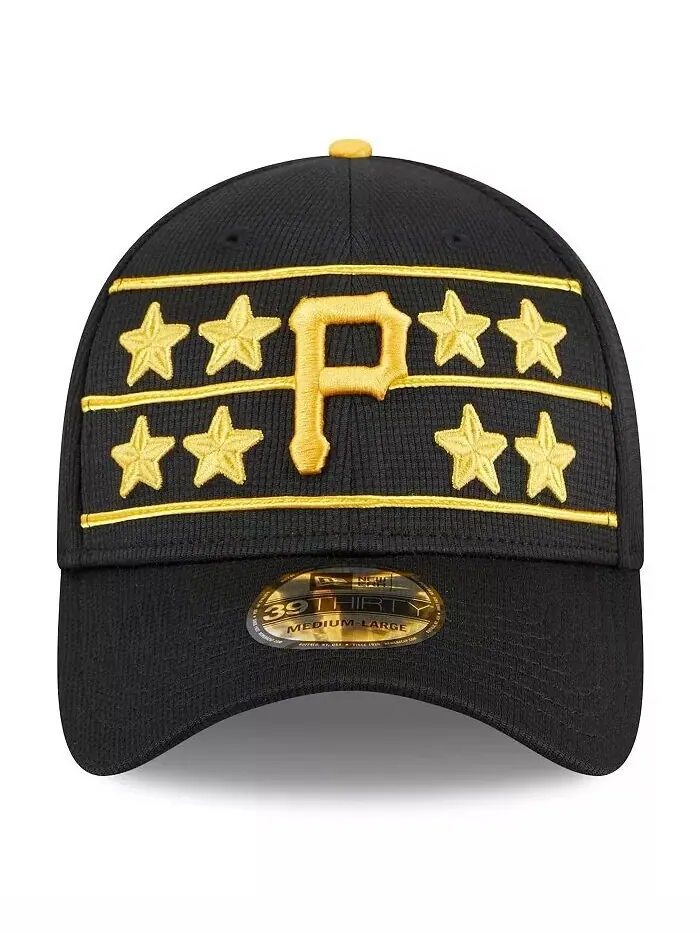 Мужская черная кепка Pittsburgh Pirates 2024 Batting Practice 39THIRTY Flex Hat New Era — изображение 2 из 4, черный