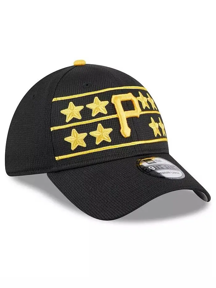 Мужская черная кепка Pittsburgh Pirates 2024 Batting Practice 39THIRTY Flex Hat New Era — изображение 3 из 4, черный
