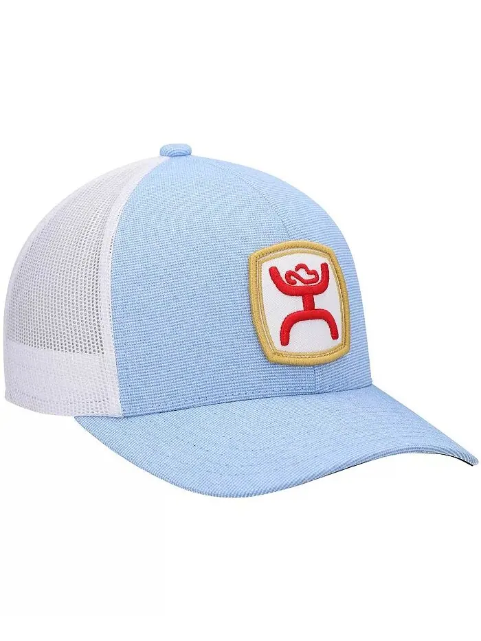 Мужская светло-голубая, белая кепка Zenith Trucker Snapback Hooey — изображение 2 из 4