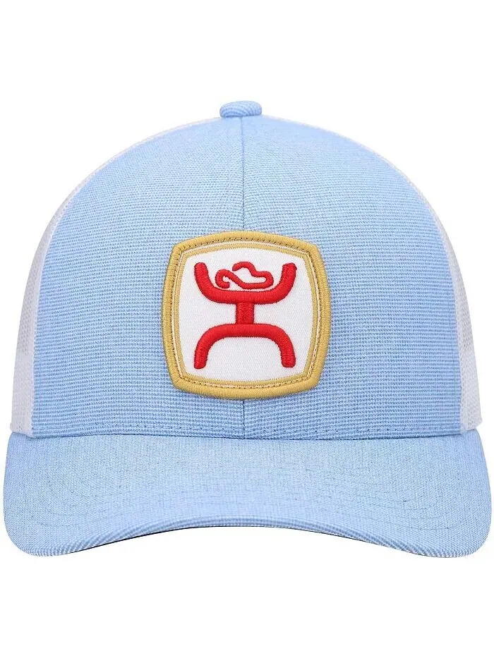 Мужская светло-голубая, белая кепка Zenith Trucker Snapback Hooey — изображение 3 из 4