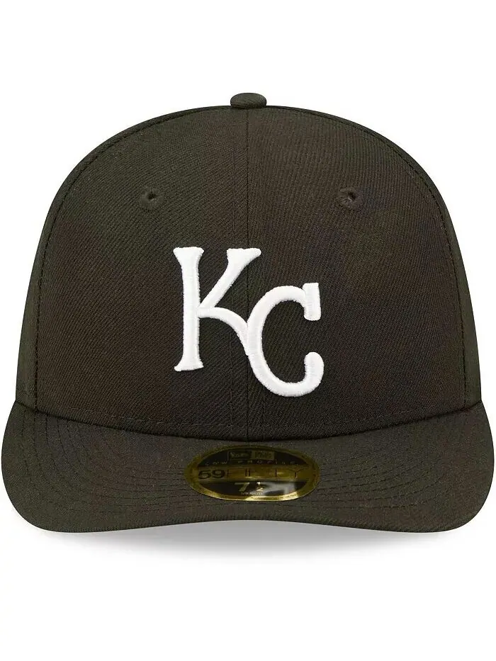 Мужская черно-белая низкопрофильная кепка Kansas City Royals 59FIFTY Fitted New Era — изображение 2 из 2