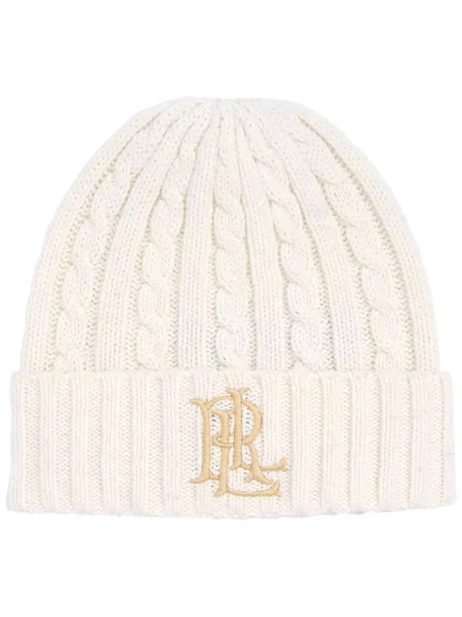 Шапка с косами Core Logo Cable Knit Hat Lauren Ralph Lauren
