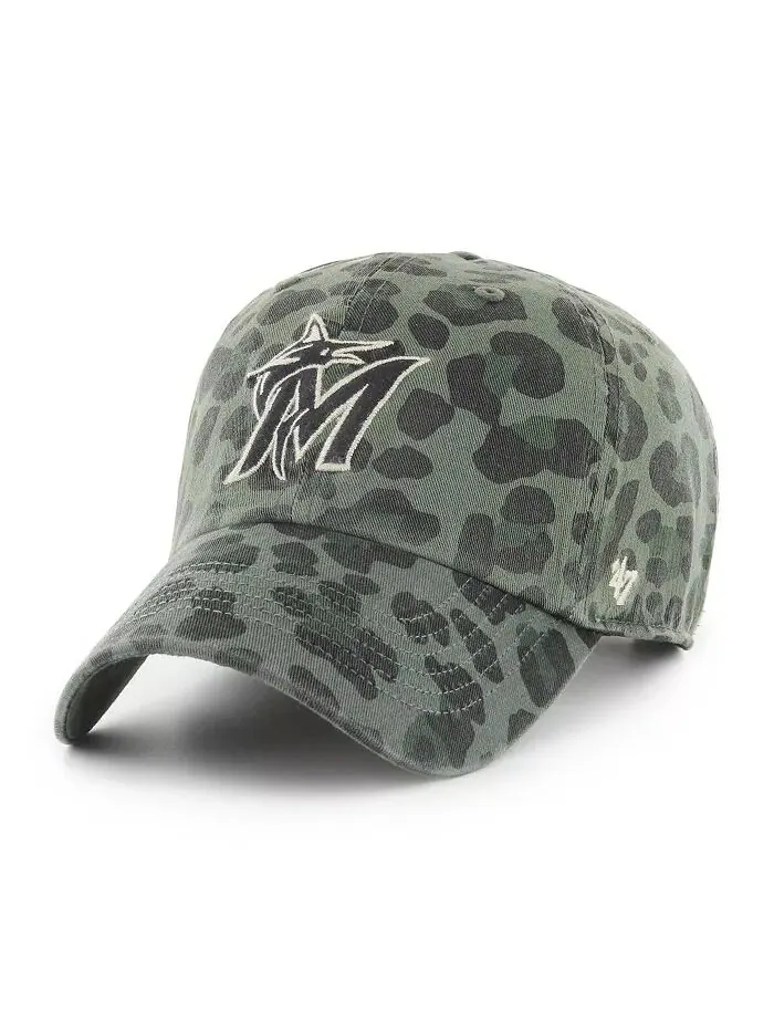 Женская зеленая кепка Miami Marlins Bagheera Clean Up Adjustable '47 Brand — изображение 1 из 1
