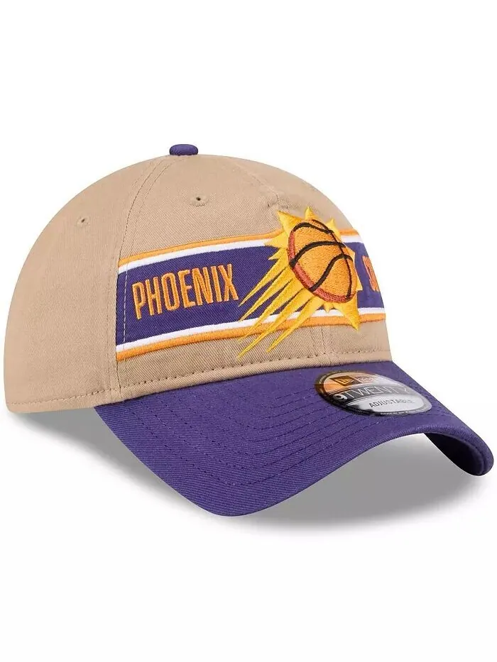 Мужская светло-коричневая/фиолетовая регулируемая кепка Phoenix Suns NBA Draft 9TWENTY 2024 New Era — изображение 2 из 4