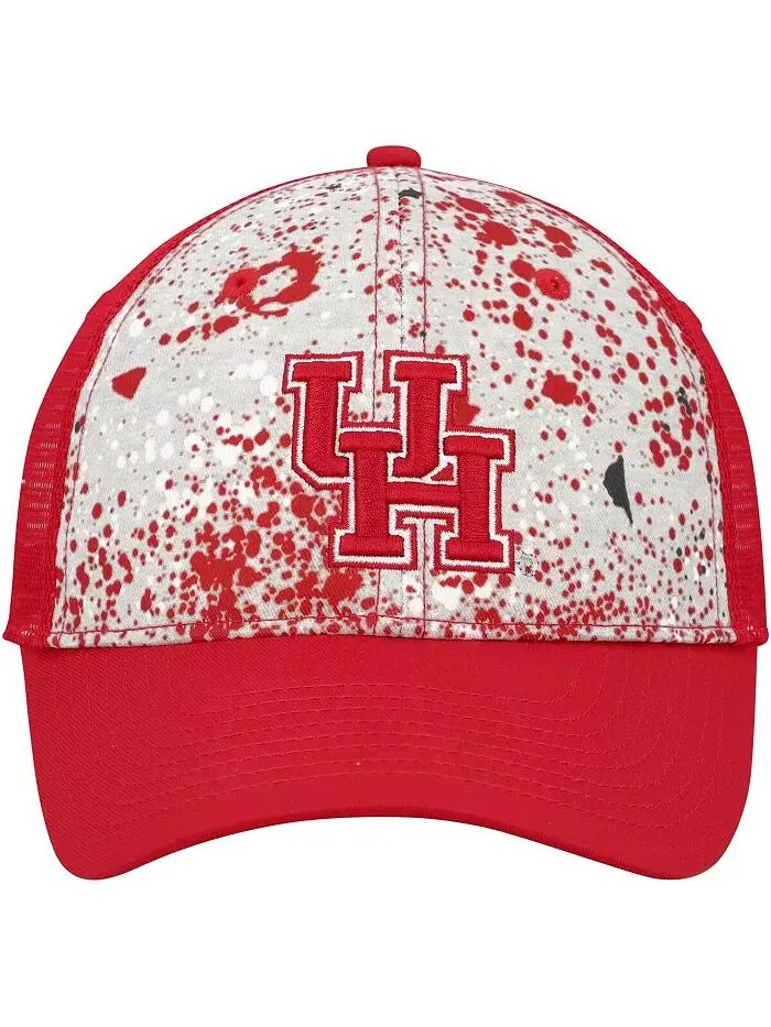 Мужская серо-красная бейсболка Houston Cougars Love Fern Trucker Snapback Colosseum — изображение 2 из 2