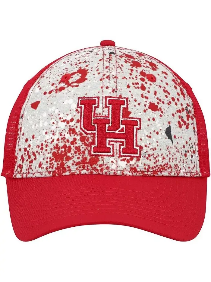 Мужская серо-красная кепка Houston Cougars Love Fern Trucker Snapback Colosseum — изображение 2 из 2, серый красный