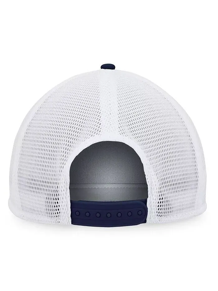 Мужская темно-синяя, белая кепка New York Rangers из пенопласта с нашивкой спереди Trucker Snapback — изображение 4 из 4