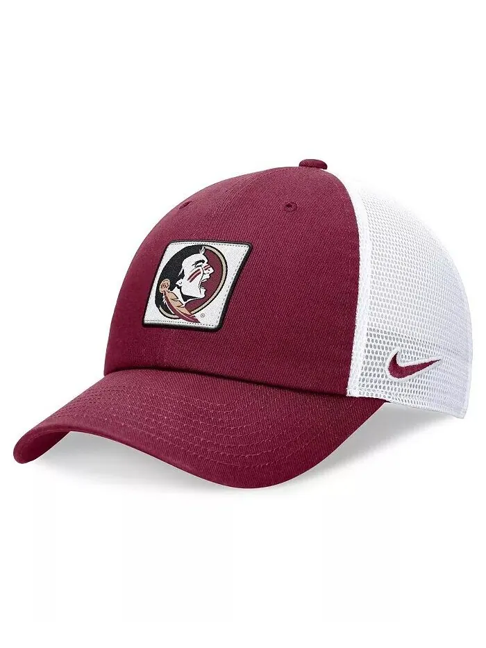 Мужская регулируемая шляпа Trucker Primetime Club Florida State Seminoles гранатового/белого цвета — изображение 1 из 4