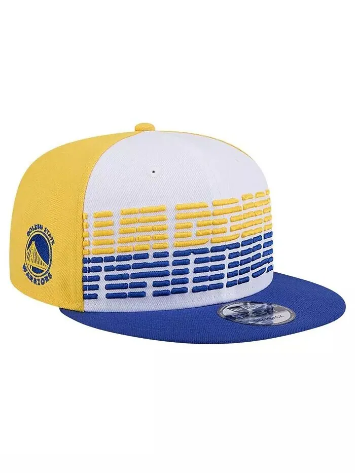 Мужская белая/королевская бейсболка Golden State Warriors Throwback Gradient Tech Font 9FIFTY — изображение 1 из 4, белый