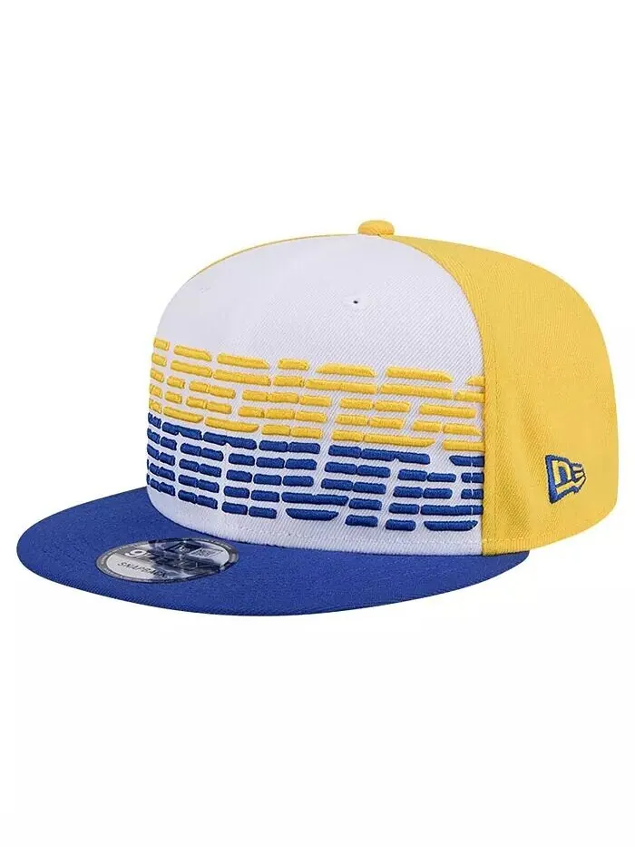 Мужская белая/королевская бейсболка Golden State Warriors Throwback Gradient Tech Font 9FIFTY — изображение 3 из 4, белый