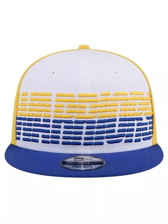 Мужская белая/королевская бейсболка Golden State Warriors Throwback Gradient Tech Font 9FIFTY — изображение 4 из 4, белый