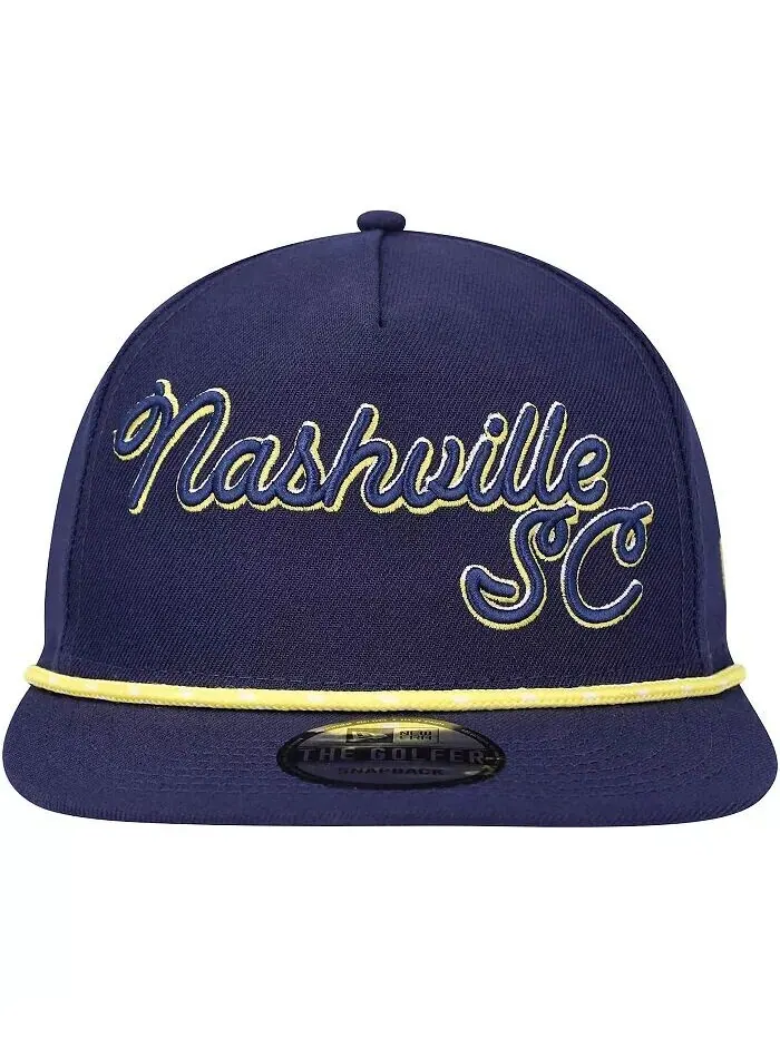 Мужская темно-синяя регулируемая кепка для гольфа Nashville SC Script New Era — изображение 4 из 4