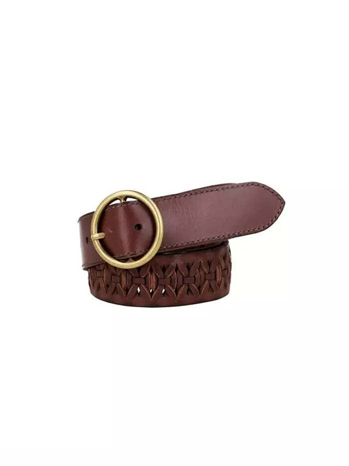 Женский плетеный кожаный ремень Frye